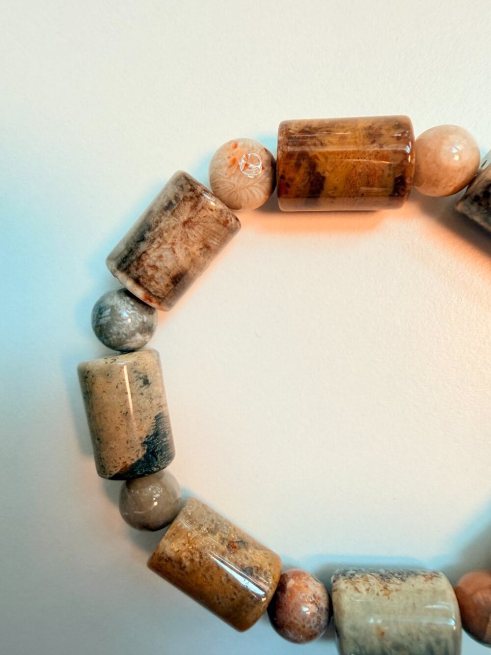 relic | Unisex Coral Fossil Bracelet | Organic Stone Bracelet